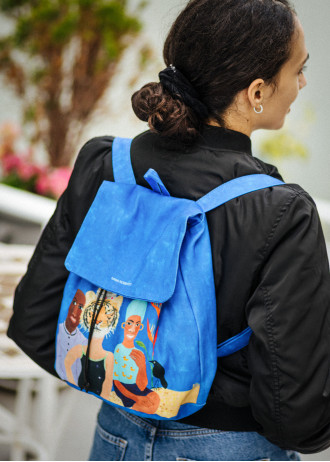 Mimi Roberts - The Woman with a Tiger Head - Canvas - Backpacks