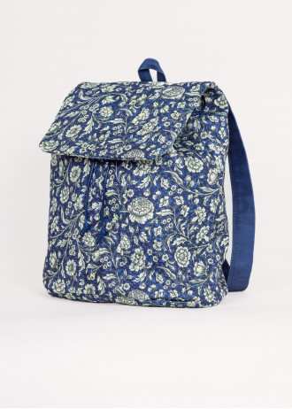 Navy Floral - Canvas - Backpacks