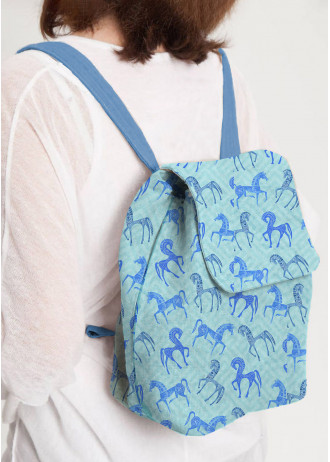 Ancient Horses - Canvas - Backpacks