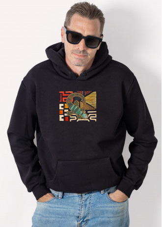 Lizard on abstract - Hoodies