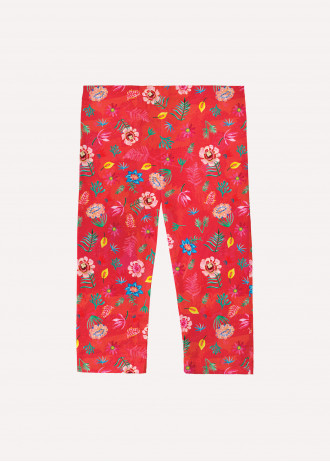 Red Floral  - Leggings