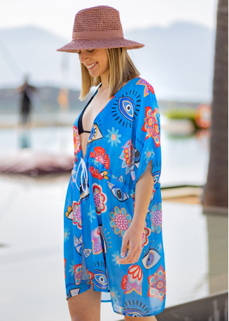 Blue Lucky Eye  - Beachwear