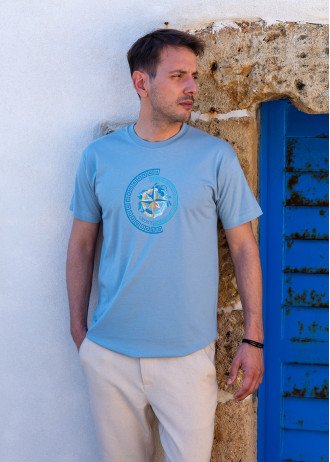 Greek Compass and key pattern - T-Shirts