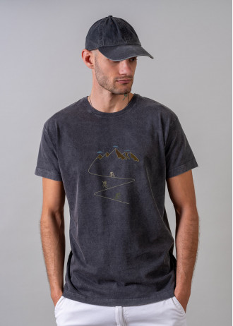 Mountain bike ride - Stonewashed T-Shirts