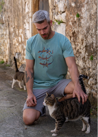 Aegean lizards - Stonewashed T-Shirts