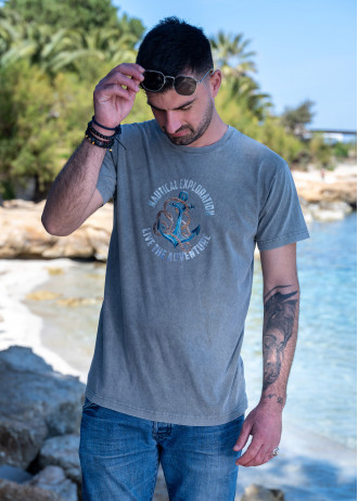 Nautical Exploration Anchor - Stonewashed T-Shirts