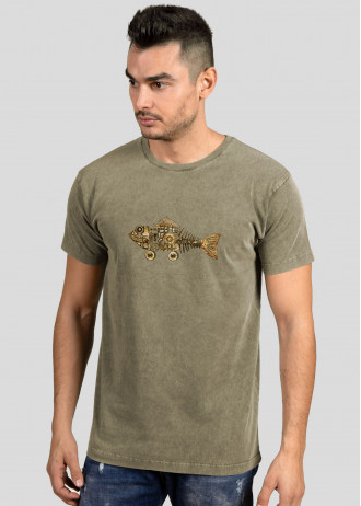 Golden gears of the Deep - Stonewashed T-Shirts