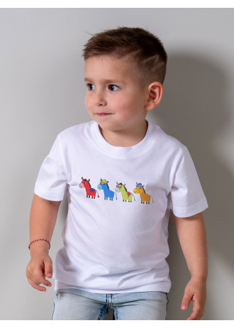 Colorful Cartoon Donkeys - T-Shirts