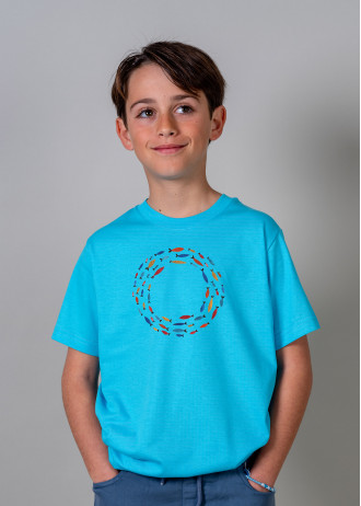 Colorful Fish Circle - T-Shirts