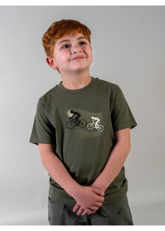 Cyclists Under the Moon - T-Shirts