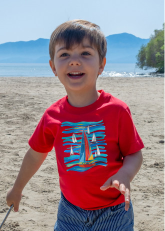 Sailboats and Waves - T-Shirts