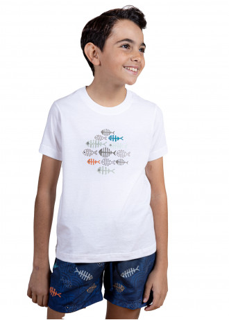 Colourful Fishbones - T-Shirts