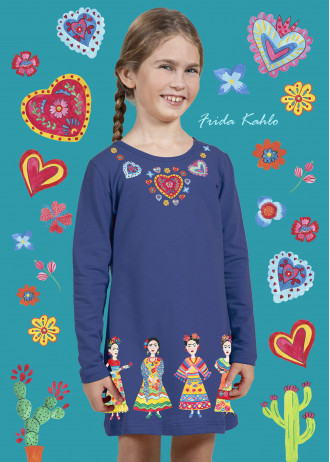 Frida Collage - Long Sleeve Dresses