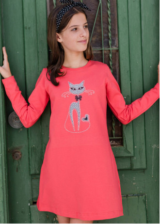 Sparkly Cat - Long Sleeve Dresses