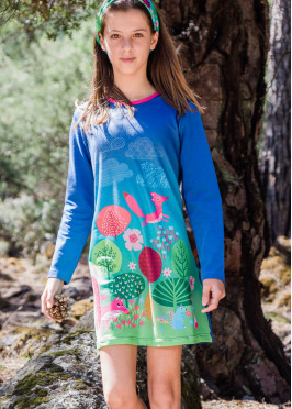 Woodland Animals - Long Sleeve Dresses