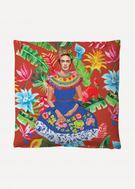 Frida in blue dress - Cushions Canvas