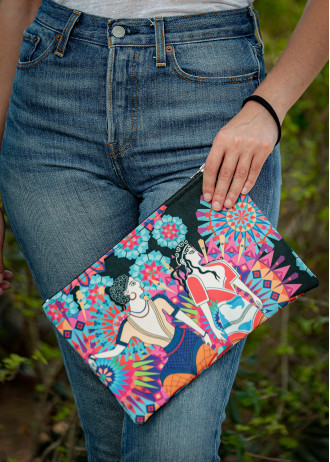 Geometric Flower - Clutches Canvas